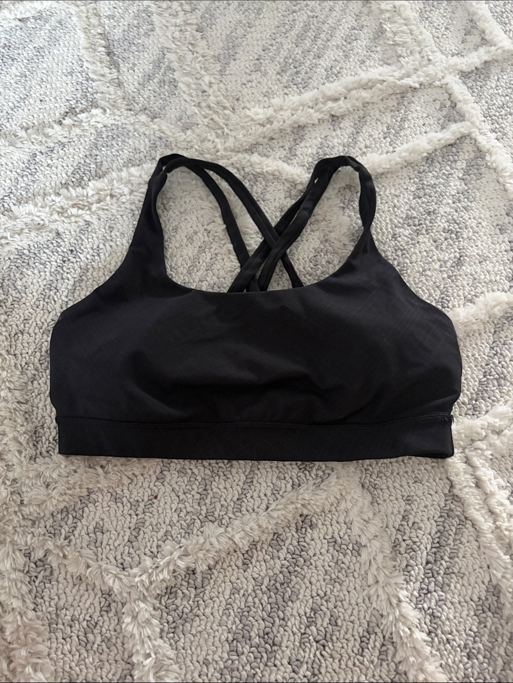 lululemon athletica Black Cross-Back Light Support Sports Bra